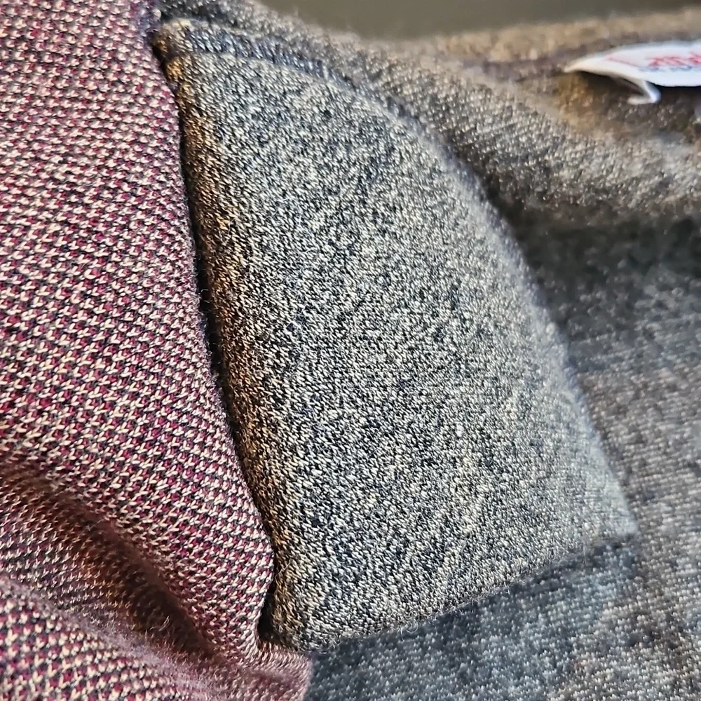 Land & Sea Vintage Knit Cardigan Dropped Shoulder Button Up Patchwork EUC